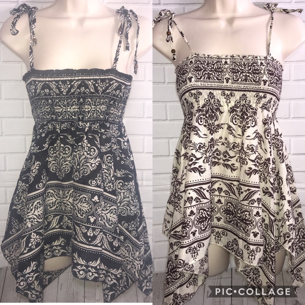 L.E.I SPAGHETTI STRAP tops w/handkerchief hemline